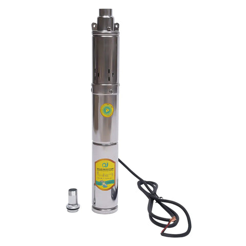 Submersible Deep Well Solar Water Pump 24V 370W Stainless Steel No Fuss Irrigation Built Tough High Lift 213 Feet 8.8 GPM Flow Brushless DC Motor Solar Water Circulation System