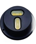 Shop Ready Circular Spirit Level Featuring Dead Accurate Bullseye Bubble Alignment And Rock Solid Precision Ground Base, top view.