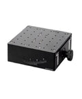 Heavy Duty Precision Rotary Tilt Table With Angled Positioning Platform For Cnc Milling, compact black aluminum body with adjustable knob.