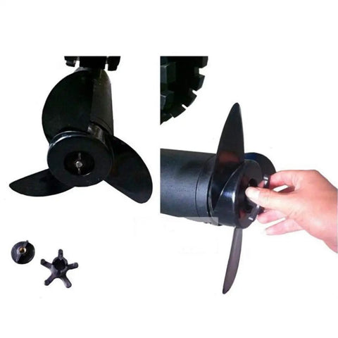 Three Blade Boat Propeller For Electric Outboard Trolling Motors With Mount Nut Shear Pin And Spanner Included Weed Chopper Prop Durable High Strength Plastic ET44L ET54L D65L Compatible