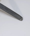 Close-up of Heavy Duty Nitrided HSS Woodturning Scraper One Inch Wide Negative Rake, showing radiused edge design.