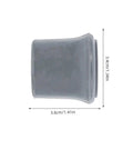8 Pack Shower Chair Feet Replacement Non Slip Rubber Pads Easy Slip On Fit For Standard Chair Legs side view with dimensions