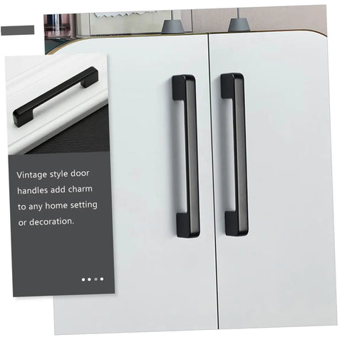 Matte Black Cabinet Door Handles With Screws on white cabinet doors for kitchen or wardrobe use