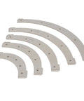 Total Shop Must Have Heavy Duty Round Corner Radius Router Template Set With Removable Jigs for R100 to R300 sizes.