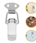 Versatile Stainless Steel Spring Loaded Toggle Latches For Secure Outdoor Furniture And Toolboxes, front view showing sturdy design.