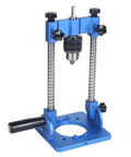 Knockout Accuracy Portable Drill Guide And Angle Drill Jig for Perfectly Straight Holes with springs and adjustable height.