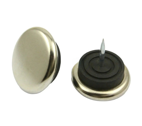Heavy Duty Metal Chair Feet Glides 16 Pack 32mm Nail On Floor Savers For Carpet And Tile With Slick Low Friction Base.