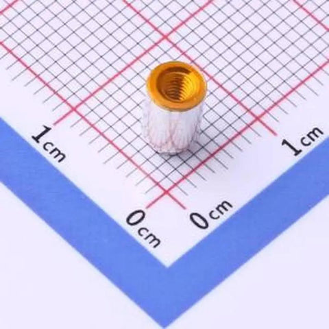 Straight Up Heavy Duty Smd Round Nut Column Set For Circuit Boards Surface Mount Hardware M2.5 X6 Tinned Copper Standoffs on grid.