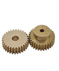 Beefy Copper Spur Gear 51 Teeth 51T 5mm Tooth Thickness 37mm Diameter 12mm Total Thickness 25mm Step Diameter 3mm Bore