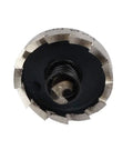 Close-up of 24mm Hole Saw Cutter Kit With HSS Twist Drill Bit, 68mm Overall Length, 13mm Cutting Depth, Spring Loaded Design