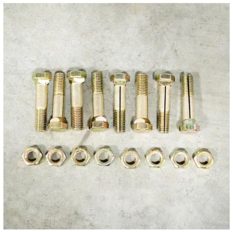 Slotted Bolts And Nuts Pack Of 8 For Ground Anchor Brackets And Straps, Complete Anchor Security For Manufactured Home Anchors