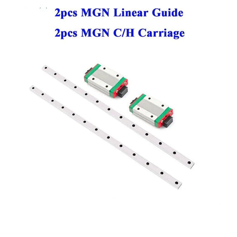 Smooth And Sleek Mini Linear Guide Rail Kit For 3D Printers With Carriage Fits MGN7 To MGN15 Sizes At 900mm Length For Easy Mods And Super Fast Moves. 2pcs MGN linear guide with carriage