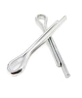 Heavy Duty Steel U Shape Spring Cotter Pins In M1.5 To M6 Sizes With Galvanized Finish, two pins on a white background.