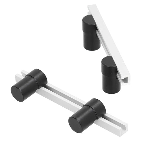 Aluminum Alloy Bench Dogs 2 Piece Stop Board Anodized 20mm Woodworking Workbench Stops with sliding design for positioning