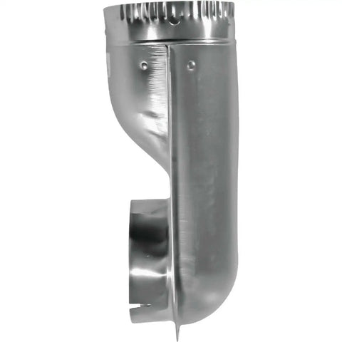Side view of Venting Offset Elbow For Dryer 4-1/2 Inch Aluminum Duct Fitting, showcasing easy install air vent connector.