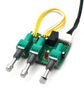 3 Band Guitar Piezo Pickup Preamp System Kit for Acoustic and Classical Guitars with 6.35mm Output Built In Equalizer Easy Install Replacement For Piezo Pickups Dope Tone with green circuit board and yellow wires