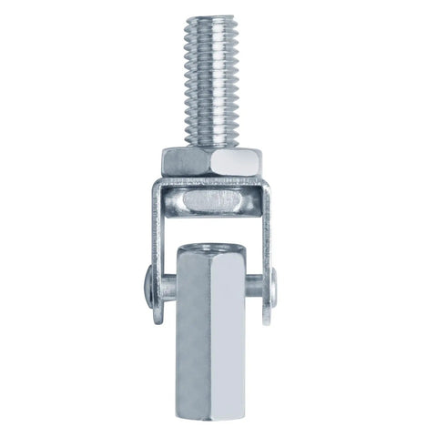 12 Pack Three Eighths Inch Thread Rod Swivel Joint Connector Adjustable Swivel Attachment for Sprinkler Systems 210 Lb Working Load Each 240 Degree Tilt Galvanized Low Carbon Steel Blue, front view