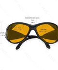 OD Six Plus Laser Safety Glasses 190 Nm To 490 Nm Spectrum Eye Protection For 405 Nm 445 Nm 450 Nm 473 Nm Lasers Black Sport Frame