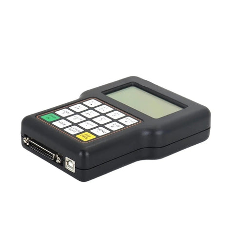 Badass Dsp Cnc Controller Board Handling Three Or Four Axis Routers And Plasma Gear With Killer Auto Tool Changer Support For Smooth Precision Milling Across Any Garage Setup Today, showing a handheld control unit with buttons and display.