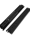 Heavy Duty 18 Inch Full Extension Drawer Slides With Ball Bearing Smooth Glide Built To Haul 100 Lb Loads No Sag Bracket, black metal