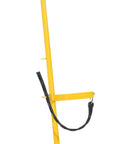Front view of FEC-1 Steel Fire Extinguisher Carrier With 100 Lb Capacity Yellow, welded steel, rubber grip, adjustable EPDM straps