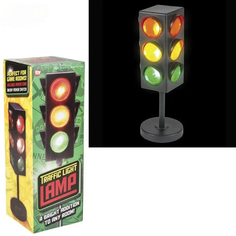 8 Inch Traffic Light Table Lamp That Delivers Major Vibe With Bright Red Green And Yellow Signals A Totally Fun Quirky Decor Piece Box