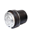 Harmonic drive YF20 servo module, front view with silver circular flange and bolt-hole pattern on black housing