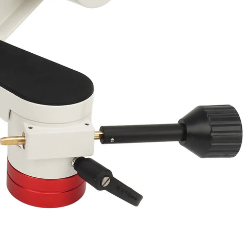 Close-up of micro adjustment knob on Rock Solid Telescope Mount With 360 Degree Horizontal And Vertical Movement, 3 8-Inch Thread