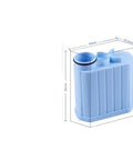Top Shelf Coffee Machine Water Filter Replacement That Softens Rough Tap Water For Silky Brews, blue filter with dimensions
