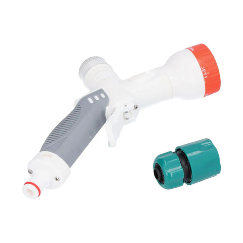 Adjustable Water Sprayer With Foam Function High Pressure Car Wash Kit For Garden Irrigation And Vehicle Cleaning, ergonomic handle, durable plastic