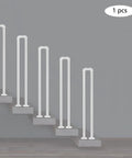 Heavy Duty U Shape Stair Handrail With Steel Wall Mount Brackets For Indoor Steps Featuring Light Baked Enamel Finish, visible on wooden stairs.