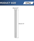 Six Piece M6 X 80mm Stainless Steel Dowel Pins Set 304 Grade Cylindrical Shelf Peg Pins for Mechanical Manufacturing Industrial Use and Furniture Installation Silver Finish shown with dimensions