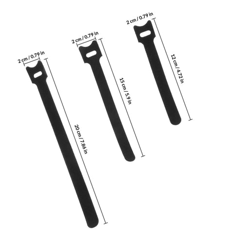 150 Piece Cat Head Cable Management Straps Heavy Duty Nylon Wire Ties in various lengths for organizing cords and wires.