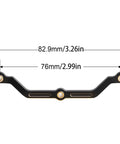 Traxxas 1 18 Scale Brass Steering Link Upgrade for TRX4M TRX4MT RC Crawler, Heavy Duty 10g Alloy Replacement shown with dimensions.