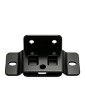 Built Like A Tank Cold Rolled Steel Furniture Corner Braces For No Sweat Setup And Rock Solid Stability On Beds Tables Shelves And Cabinets Black Heavy Duty Connector showing L shape bracket with holes for screws.