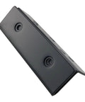 Tough As Nails Double Hook Slot Bracket For Wooden Bed Frame Reinforcement Hardware Featuring No Sweat Slide Mount, black metal design.