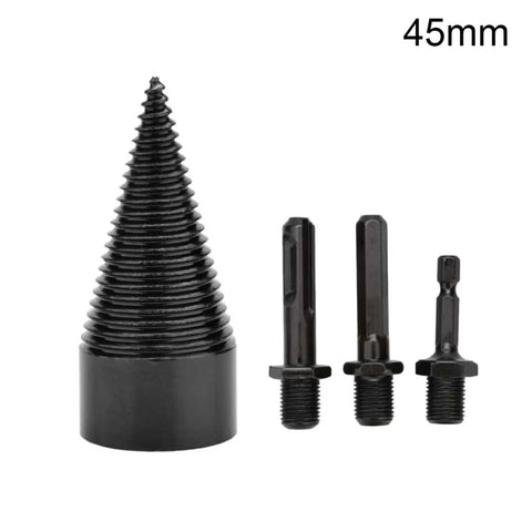 Rugged Firewood Cutting Drill Bit Kit With Four Precision Auger Bits For Boring Clean Holes In Lumber Using Hammer Drills, 45mm