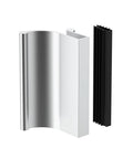 Sliding Shower Door Pull Handle For Glass Doors Fits Various Glass Thicknesses 3 Inch Length In Brushed Nickel Finish Universal Fit