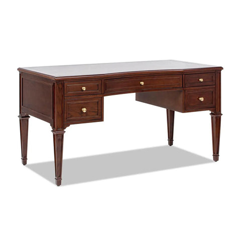 Rock Solid Grey Cashmere Rubber Wood Computer Desk With Smooth Height Adjustment And Badass Aesthetic Perfect For Gaming Setup Or Compact Home Office Workspace, featuring five drawers and elegant design.