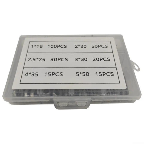 Rust Resistant Galvanized Cotter Pin Set With 230 Pieces Of U Shape Hairpin Clips And Fasteners Kit For Industrial Automotive Machinery And DIY Projects Includes Durable Storage Case And A Wide Range Of Fasteners For Any Job, plastic storage case