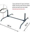 Adjustable Archery Target Stand For Bag Targets And Foam Blocks With Four Hanging Points base dimensions 34x32 inches