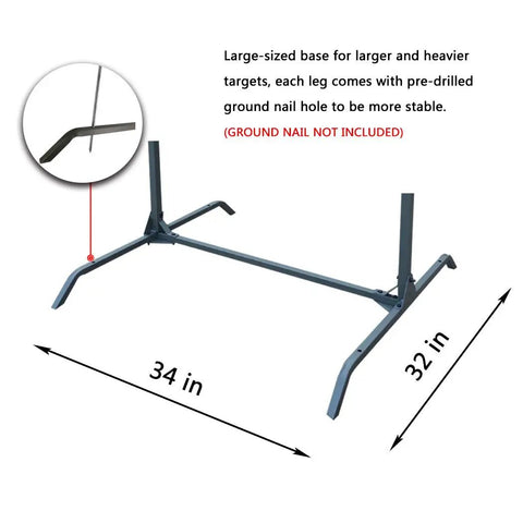 Adjustable Archery Target Stand For Bag Targets And Foam Blocks With Four Hanging Points base dimensions 34x32 inches