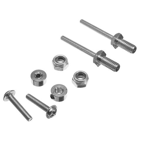 Aluminum RC Landing Gear Kit For 25 To 40 Class Planes And Jets hardware components, screws and nuts in various sizes.