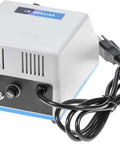Pro Grade Micro Motor Polisher N7 S04 For Lab Use, Quick Change Burs System, back view showing power supply and cord