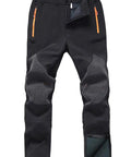 Men's Waterproof Softshell Snow Pants For Skiing And Snowboarding With Fleece Lined Interior, Windproof Quick Dry Fabric, Zippered Bottom Cuffs