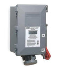 Heavy Duty IEC Pin And Sleeve Receptacle With Built In Fuse For 60 Amp Three Phase Delta At 480 Volt mounted on a steel cabinet.