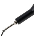 Close-up of Pro Grade Aluminum Precision Bit 4mm Driver With Knurled Ergonomic Grip, showing magnetic bit holder with a tiny screw.