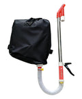 Backpack Spreader Manual Sprayer With Large Fertilizer Bag featuring adjustable hose and ergonomic handle for easy fertilization.