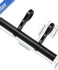 7.9 Inch Bike Handlebar Extender Aluminum Alloy Extension Mount for Accessories with size measurements