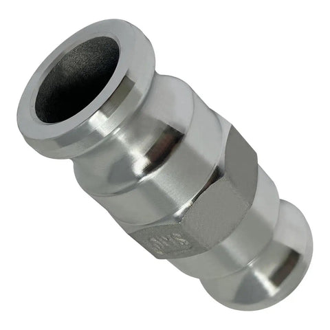 1 Inch Aluminum Type Aa Cam And Groove Adapter, Dual Male Camlock Quick Connect Spool Coupler, Built Tough Heavy Duty Fluid Transfer Fitting For No Sweat Hose Hook Ups